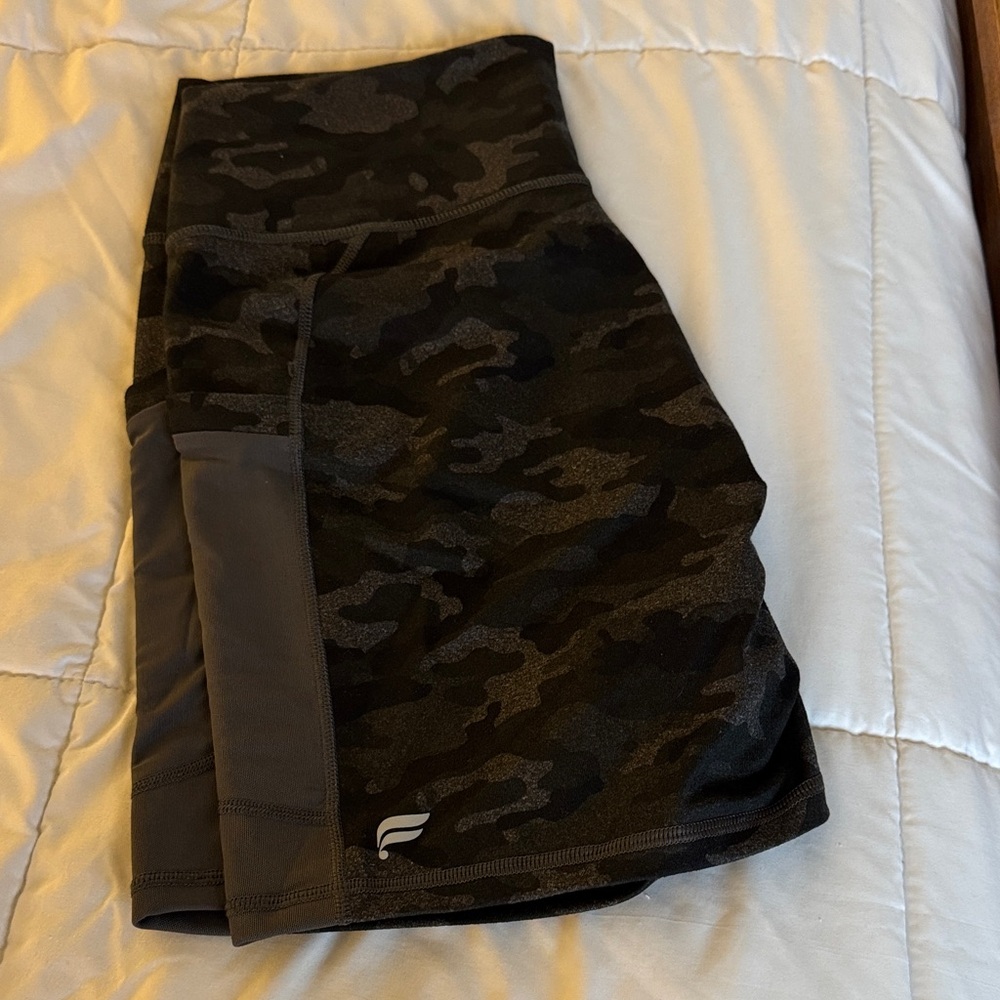 Fabletics Gray Camo Shorts